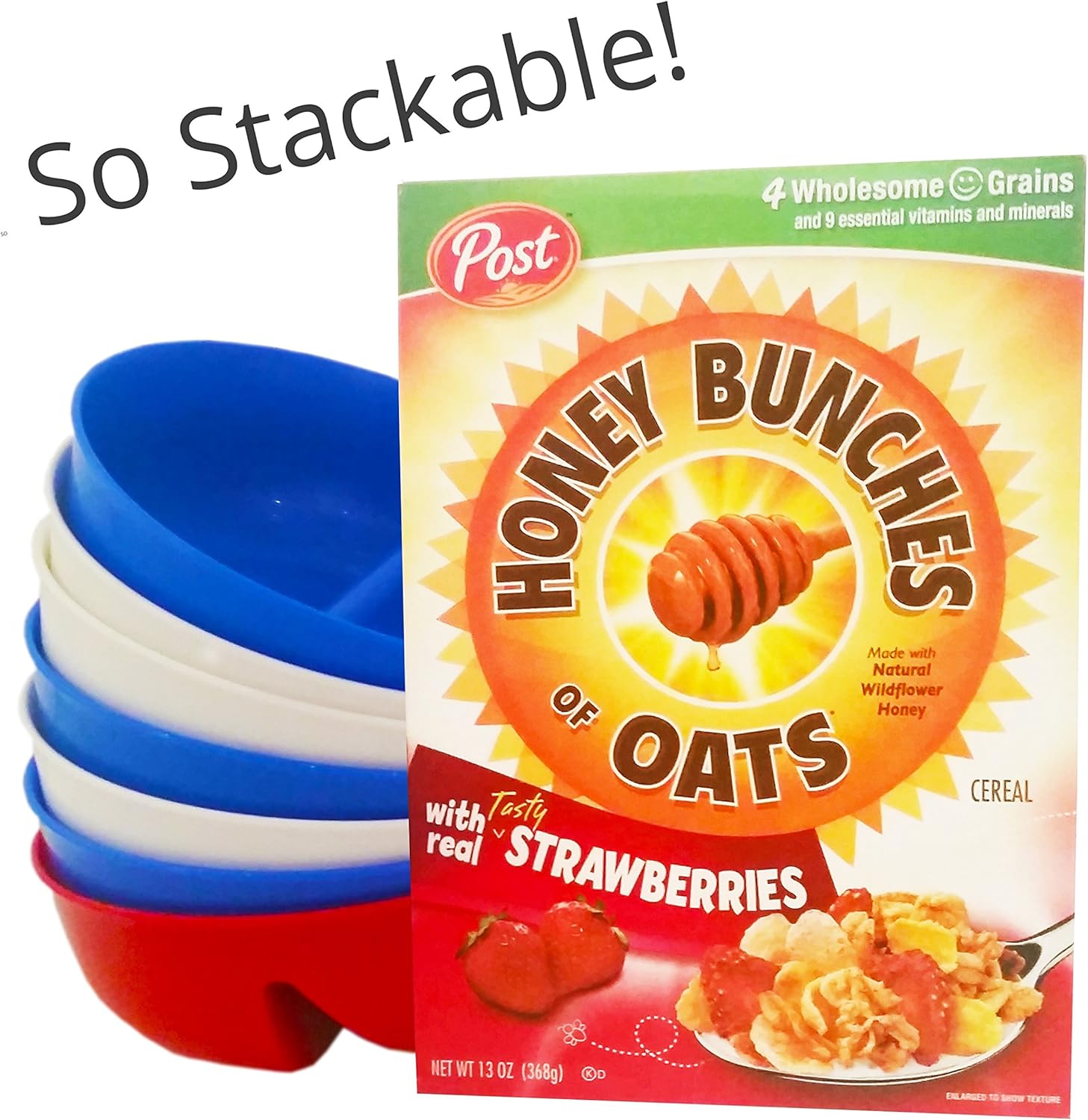  | Just Crunch Anti-Soggy Cereal Bowl - Keeps Cereal Fresh & Crunchy | BPA Free | Microwave Safe | Ice Cream & Topping, Yogurt & Berries, Fries & Ketchup and More – White: Soup Cereal Bowls: Cereal Bowls