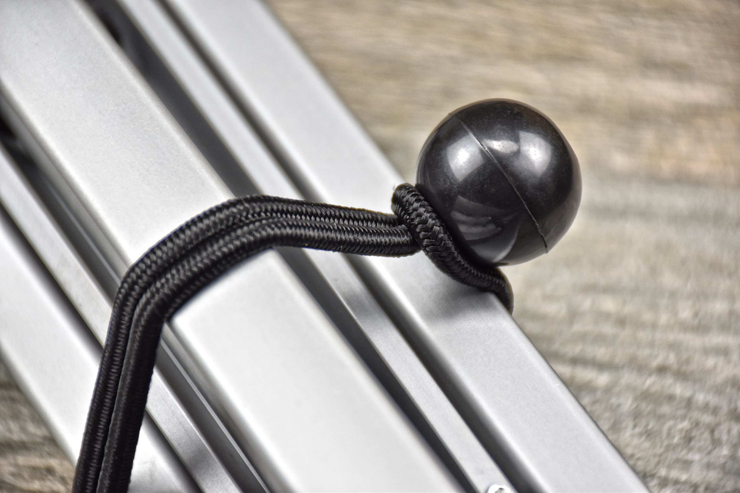 SE BC6B100 6" Black Bungee Stretch Cord with Ball (100 Count