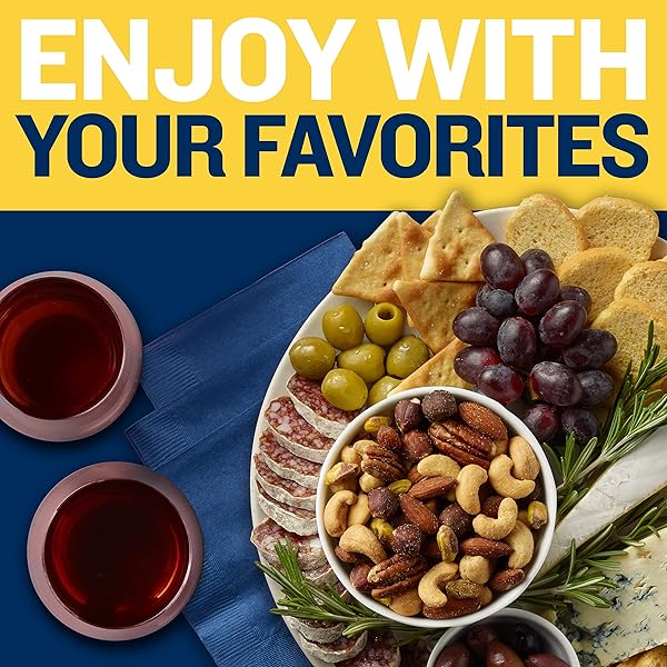 PLANTERS DELUXE SALTED MIXED NUTS, PARTY SNACKS, PLANT-BASED PROTEIN 15.25OZ (1 CANISTER)