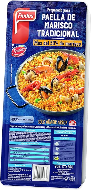 Findus Preparado Paella Marisco - 400 gr: Amazon.es: Alimentación y bebidas