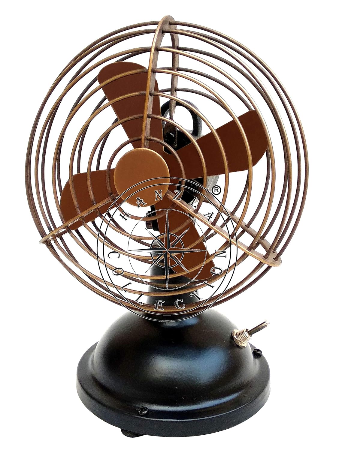 Hanzla Collection Maritime Antique Brass Collectible Working Table Fan