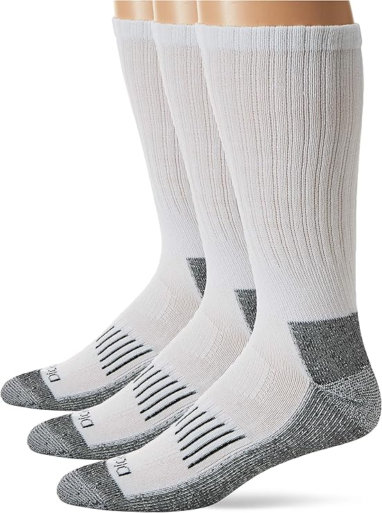 Dickies Men's 3 Pack Heavyweight Cushion Compression Work Crew Socks at