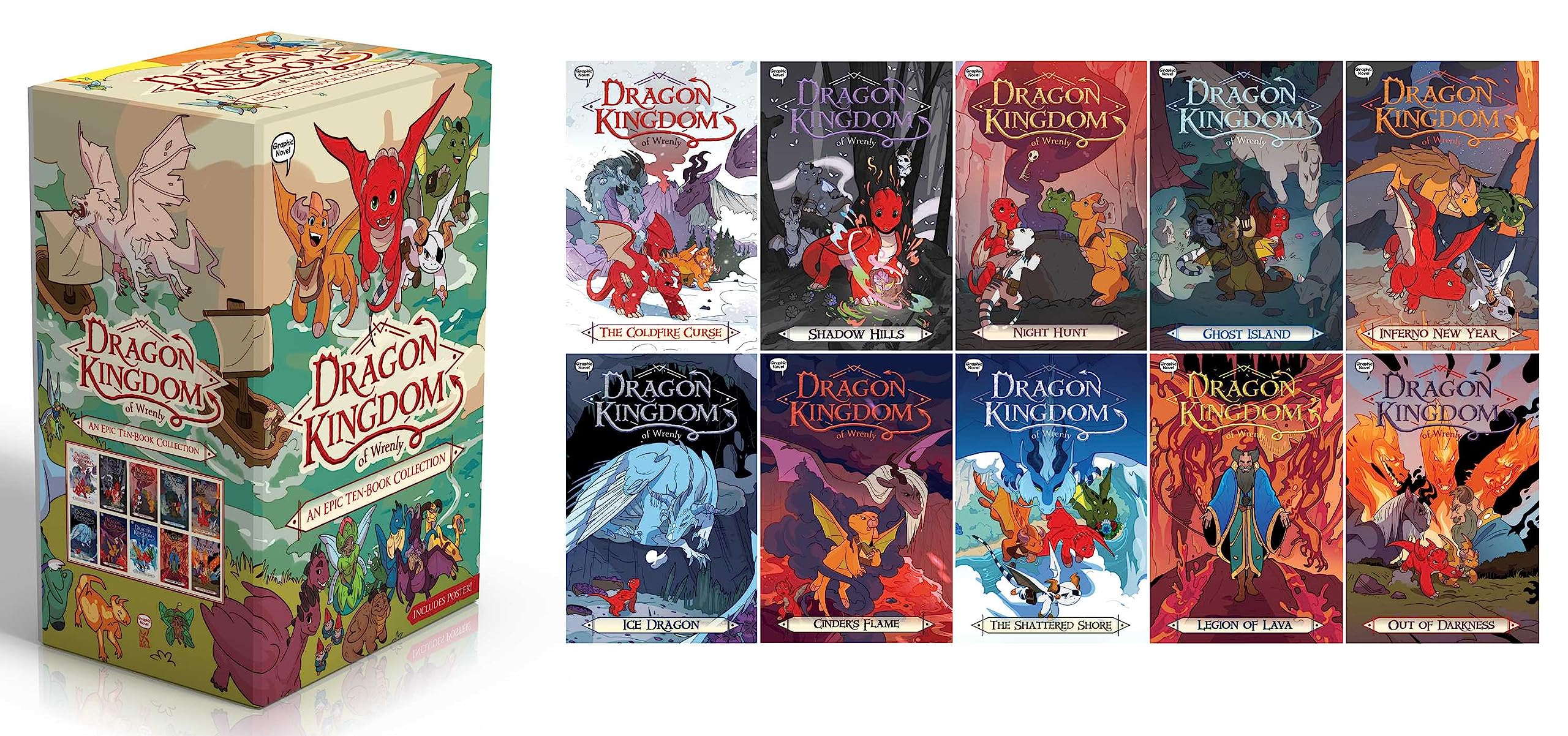 Dragon Kingdom of Wrenly An Epic Ten-Book Collection (Includes Poster!) (Boxed Set): The Coldfire Curse; Shadow Hills; Night Hunt; Ghost Island; ... Shore; Legion of Lava; Out of Darkness Dragon Kingdom of Wrenly An Epic Ten-Book Collection (Includes Poster!) (Boxed Set): The Coldfire Curse; Shadow Hills; Night Hunt; Ghost Island; ... Shore; Legion of Lava; Out of Darkness Dragon Kingdom of Wrenly