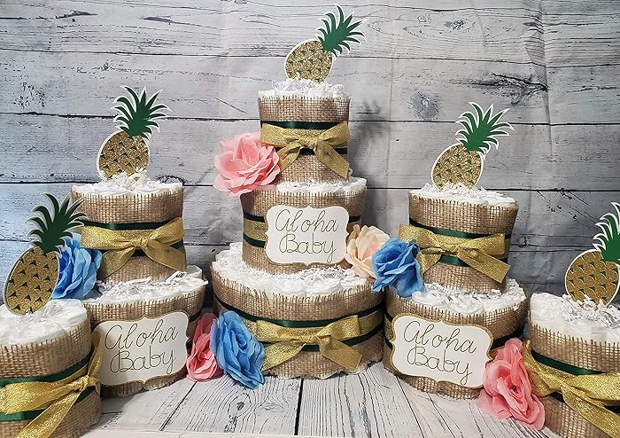 aloha diaper cake