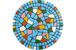 QZSDBWHCB - Garden Decoration - Mosaic Stepping Stone - Patio Decoration Stone 12 Inch (Blue)