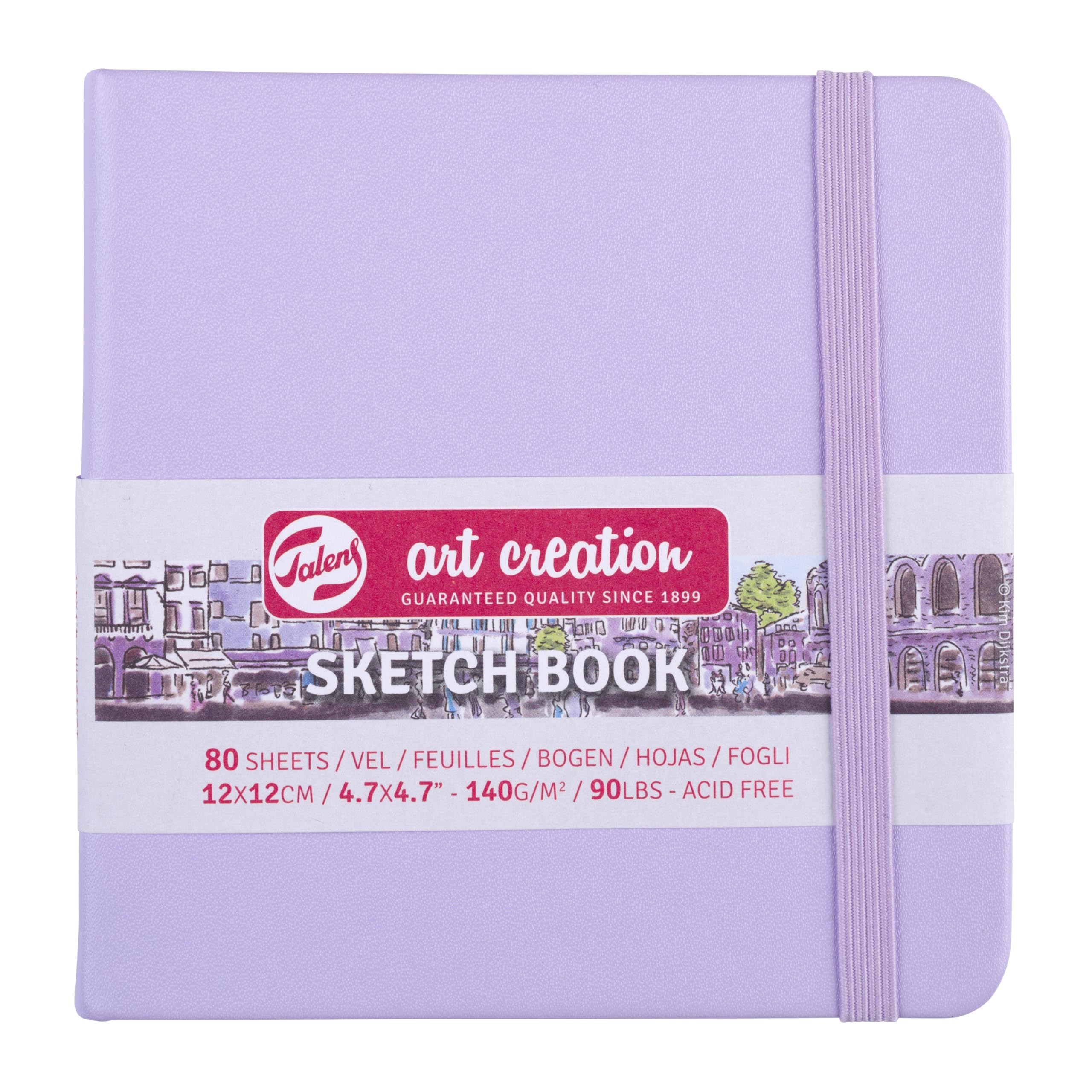 Talens Art Creation Sketchbook 80 Sheets, 12 cm x 12 cm, Pastel Violet