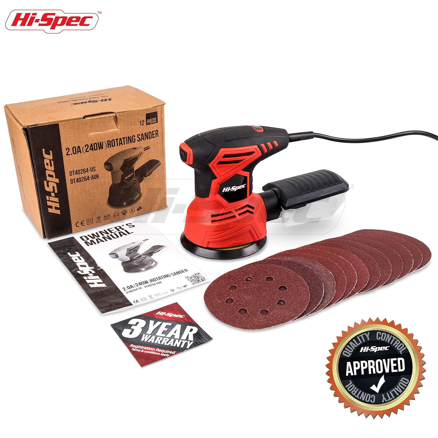 Hi-Spec DT40264-US Random Orbital Sanders product image 7