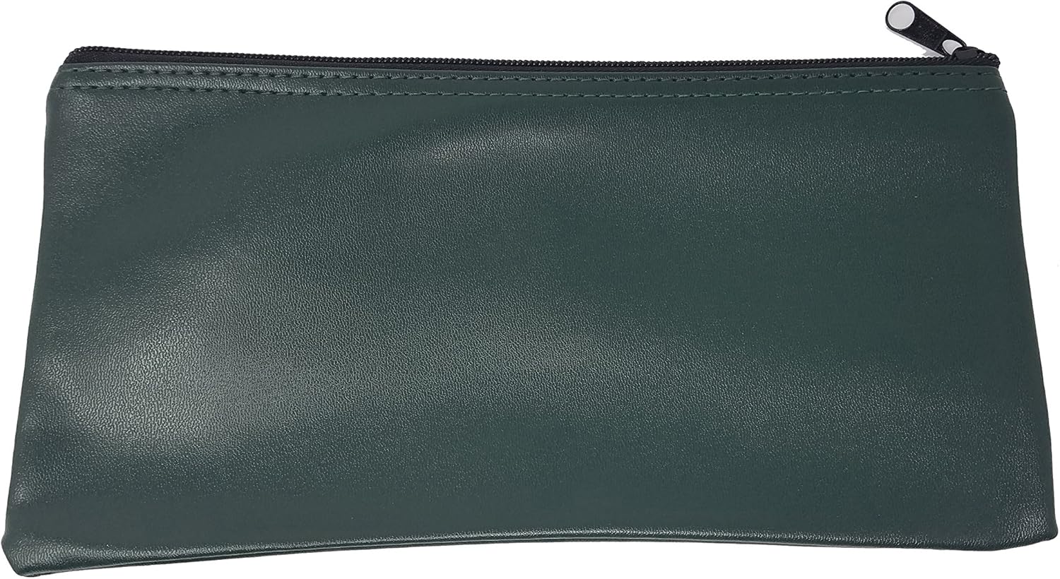 Cash Bag, Coin Bag, Company Security Bank Deposit / Utility Zipper Bag, 11 X 5.5 Inches, Grey, Navy, Green, Maroon. (Pack of 1, Green)