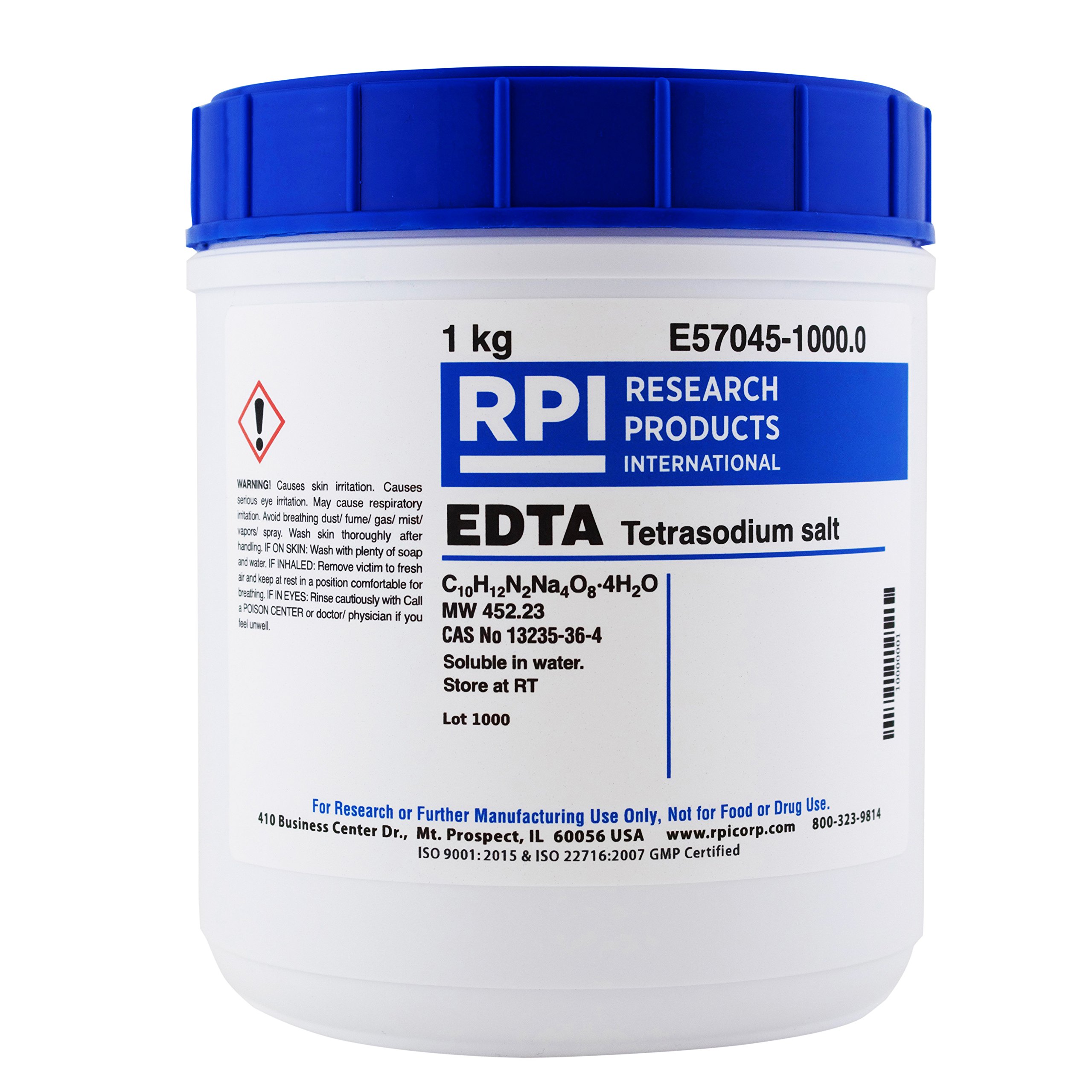 EDTA, Tetrasodium Salt, Anhydrous, 1 Kilogram