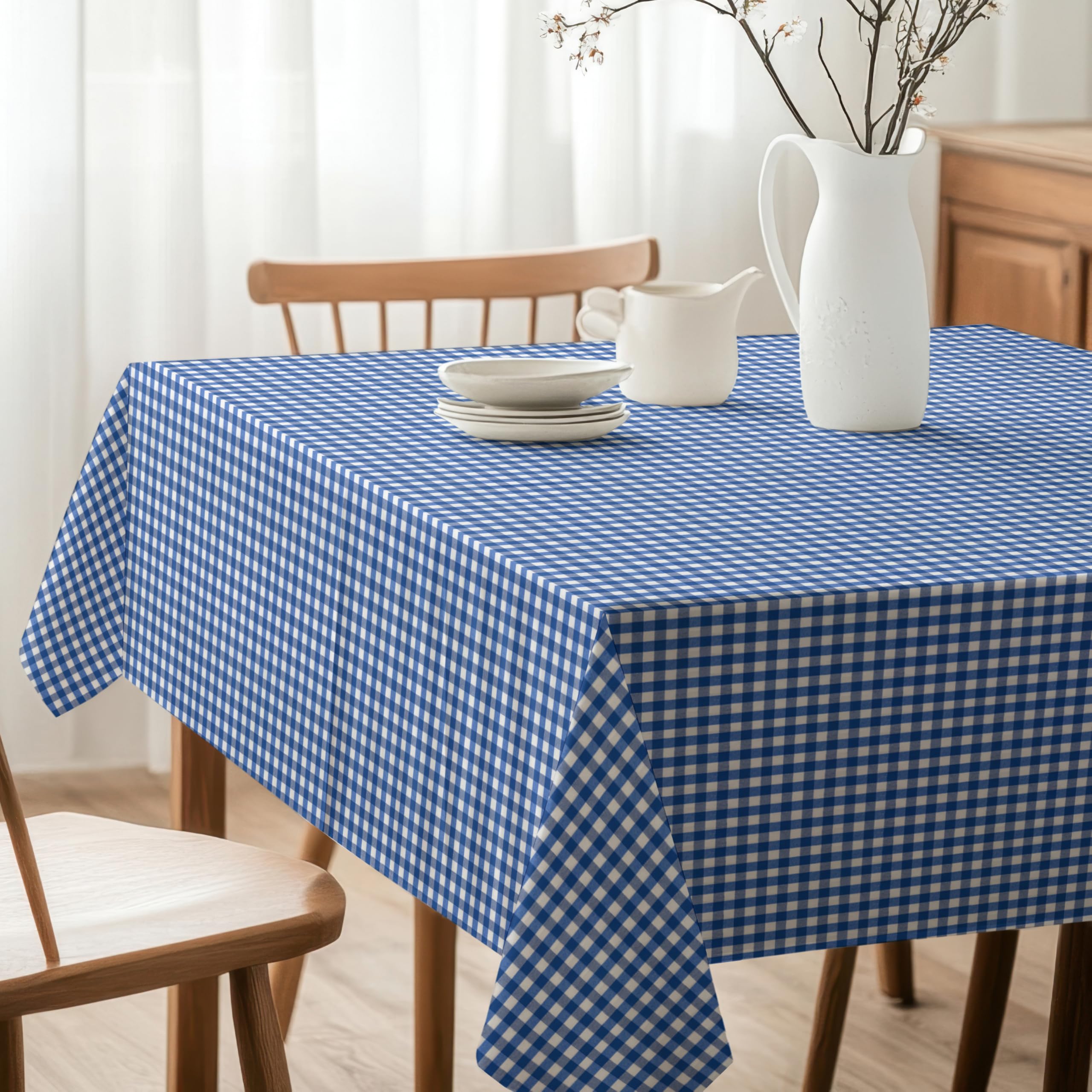 Martina Home TEFLONATED TABLECLOTH MADE Petit Vichy Royal 250 x 140 cm