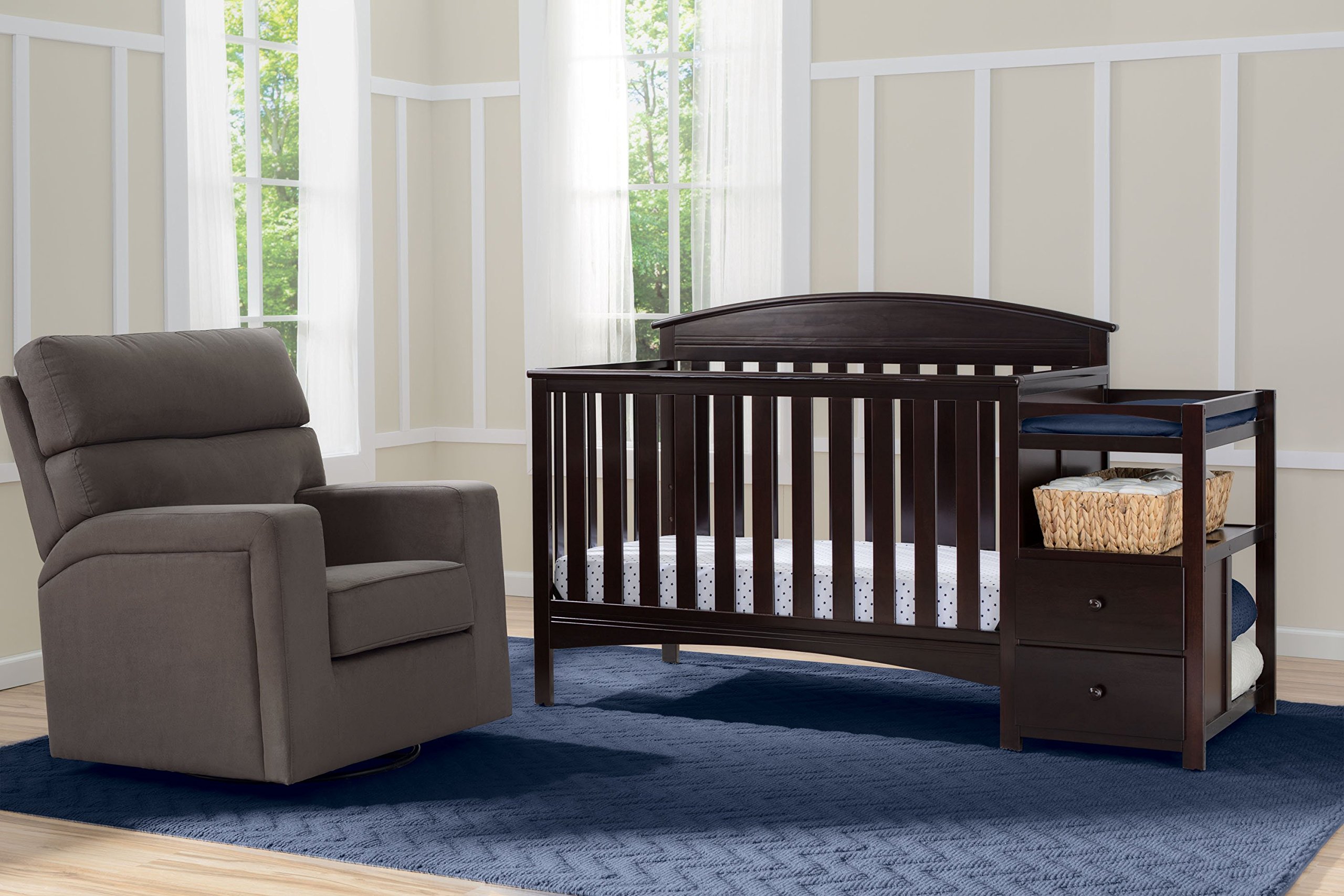 Delta Children Abby Convertible Crib 'N' Changer, Dark Chocolate
