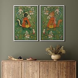 MUDECOR Framed Canvas Print Wall Art Set Whimsical