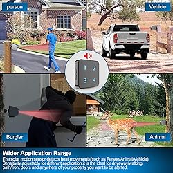 1/4Mile Solar Driveway Alarm System-Up to 50FT Wide