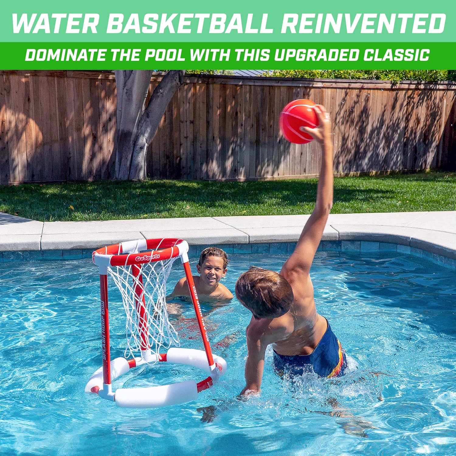 GoSports Splash Hoop 360 Floating Pool Basketball Game, Includes Water Basketball Hoop, 2 Balls and Pump : Sports & Outdoors