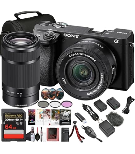 Amazon.com : Sony a6400 (Silver) Mirrorless Camera with 16-50mm