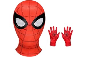 LUOHAS Halloween Mask with Gloves Role Play Costumes Mask for Adult Kids Elastic Spandex Fabric