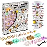 Fashion Angels Kawaii Cuties Bracelet Design Kit, Includes 10 Enamel Charms, Assorted Beads & Elastic String, Trendy DIY Jewelry Kit for Kids, Girls & Boys