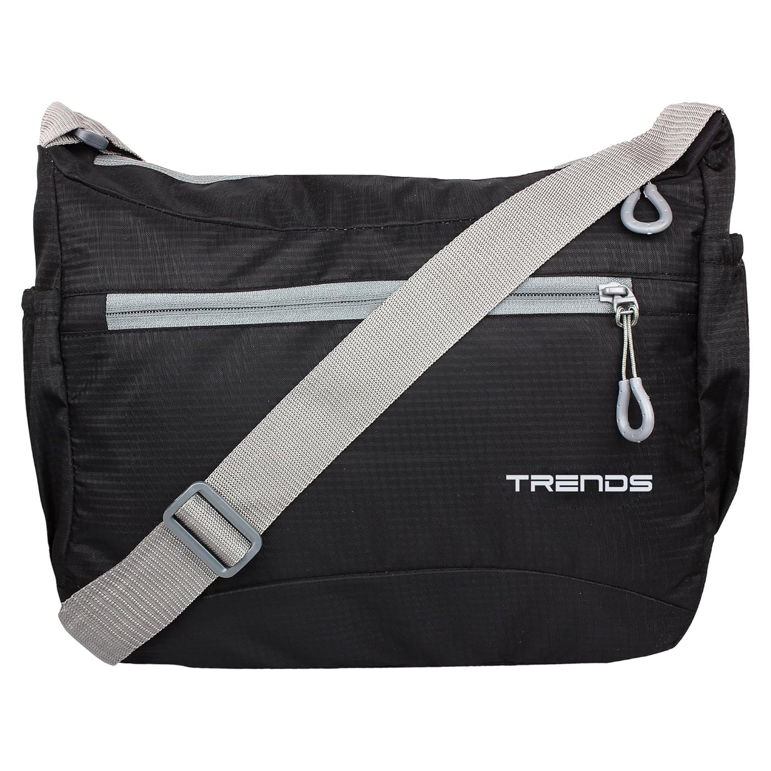 trends light weight unisex sling bag - black (black)