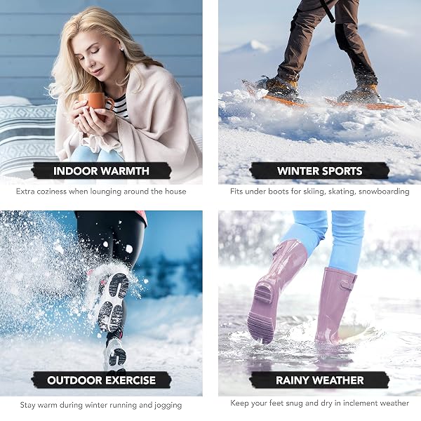 DEBRA WEITZNER THERMAL SOCKS FOR MEN WOMEN WARM SOCKS 4/6 PAIRS CREW WINTER THICK BOOT SOCKS