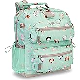 Bentgo Kids Backpack - Lightweight 14” Backpack in Fun Prints for School, Travel, & Daycare, Ideal for Ages 4+, Roomy Interior, Durable & Water-Resistant Fabric, & Loop for Lunch Bag (Puppy Love)