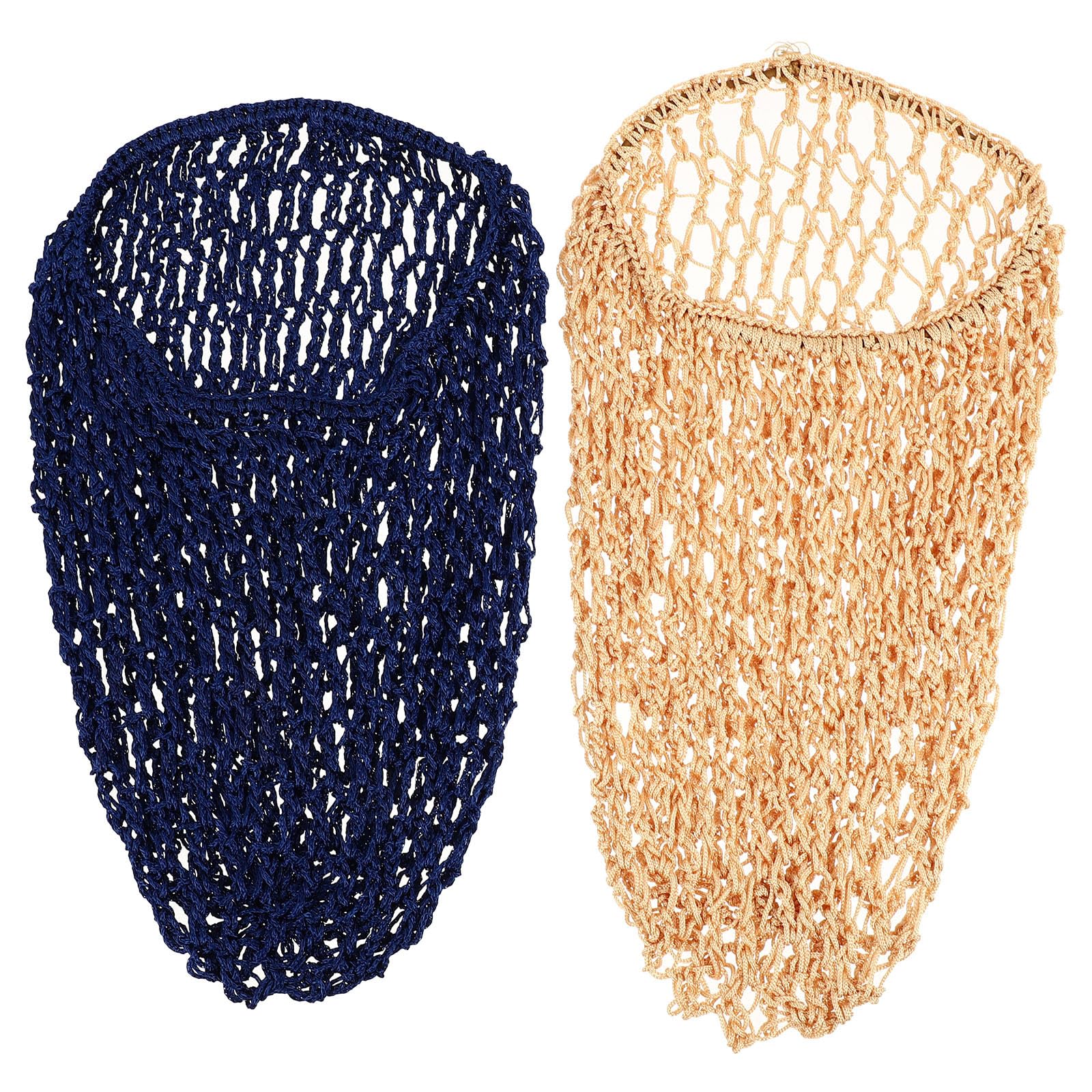 minkissy 2pcs Has Crochet Needles Girls Headbands Sleeping Bonnet Net Hair Bonnet Sleep Turban Hairnets Bandanas for Women Hair Net Cap Long Sleeping Hat Hair Accessories Headgear