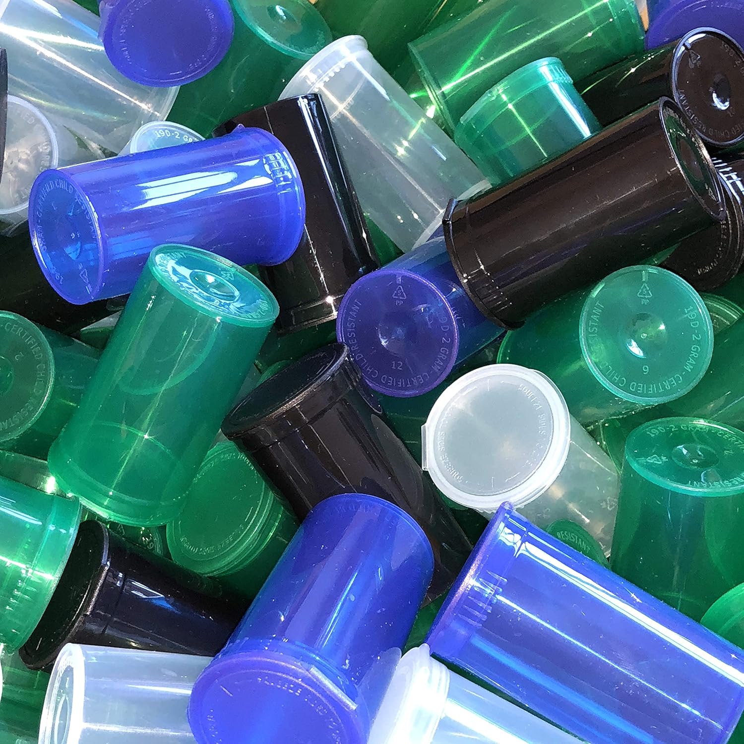BIGSMOKESUPPLIES (50X) 19DR 19 Dram Pop Top Containers Bottle Vials - Holds 3.5 Gram - RX INC (Squeeze Pot Tub, Poptops, Pop Tops) - Image 4