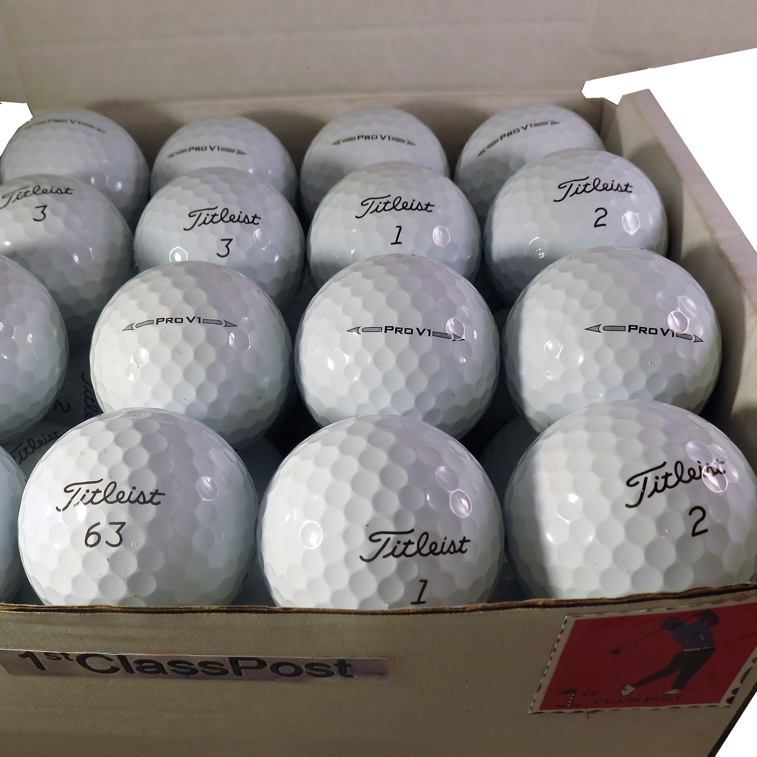 1stclasspost Titlieist Pro V1 (ProV1) or Pro V1X (Pro V1X) Golf Lake Balls Pearl/A Grade (nearly new)