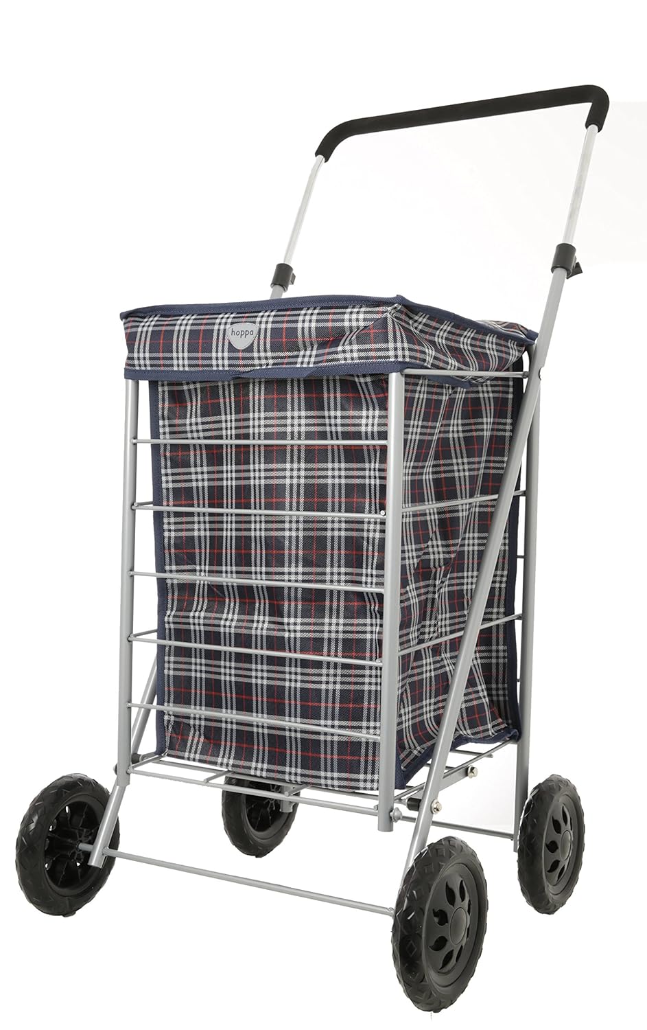 Hoppa 4 Wheel Petite Shopping Trolley Shopper Luggage Cart 52 Litre Black Shopping Trolleys Shopping Bags Baskets Clinicadelpieaitanalopez Com