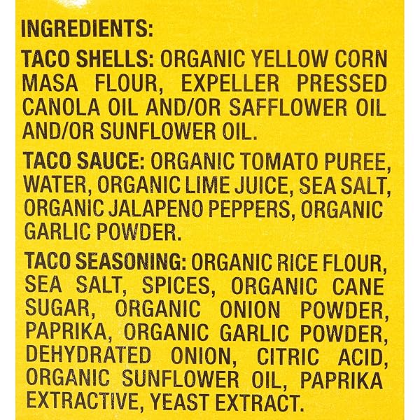 GARDEN OF EATIN’, YELLOW CORN TACO SHELLS, DINNER KIT, 12 TACO SHELLS, 9.4 OZ