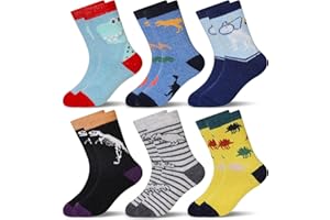 Eocom Kids Wool Socks For Boys Girls Warm Hiking Thermal Winter Cozy Soft Thick Toddlers Crew Boot Socks 6 Pairs