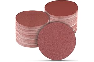POTUINOM 100 PCS 6 Inch Sanding Discs, Hook and Loop Sandpaper 20 x 60 80 120 240 400 Grit Set, Round Orbital Sand Paper Discs for Sander