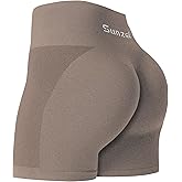Sunzel Butt Scrunch Seamless Shorts, Womens 5 Inch Workout Shorts High Waist Stretch Booty Short for Gym/Yoga/Running/Biking
