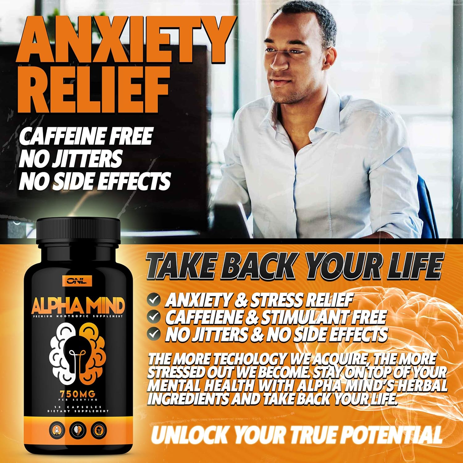 Alpha Mind Premium Nootropic Brain Booster Supplement - Enhance Focus, Boost Concentration, Improve Memory & Reduce Anxiety - Mental Enhancement Pills for Neuro Energy & IQ - 1 Month Supply: Health & Personal Care