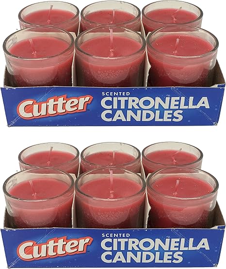 Amazon Com Cutter Citronella Candles Set 12 Pack Natural