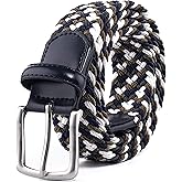 Fabio Valenti Canvas Elastic Fabric Woven Stretch Braided Belts for Men Women Junior with Multicolored/Full Sizes