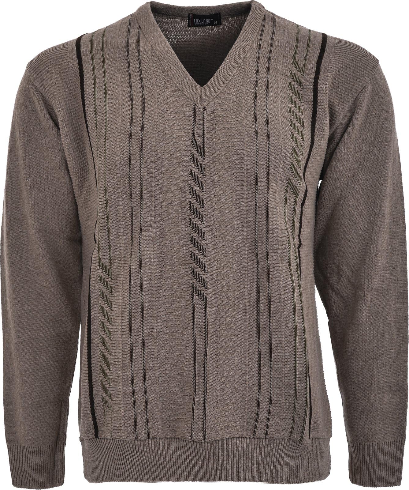 TCQstore TCQ Store Men's Ribbed Knitted V-Neck Acrylic, Cotton Jumpers.