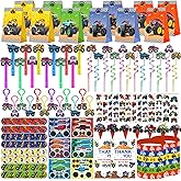 PLOUGVI 232 PCS Party Favors for Truck Birthday Decorations Supplies Truck Party Stuff for Party Goodie Bag Stuffer Pinata Filler Gifts