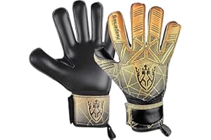 Keeperking Soccer Goalie Goalkeeper Gloves for Kids Boys Youth & Adult,Latex Strong Grip Palms with Removable Finger Spines Protection Children Football Gloves for Training/Match(Sizes 5-10,6 Styles)