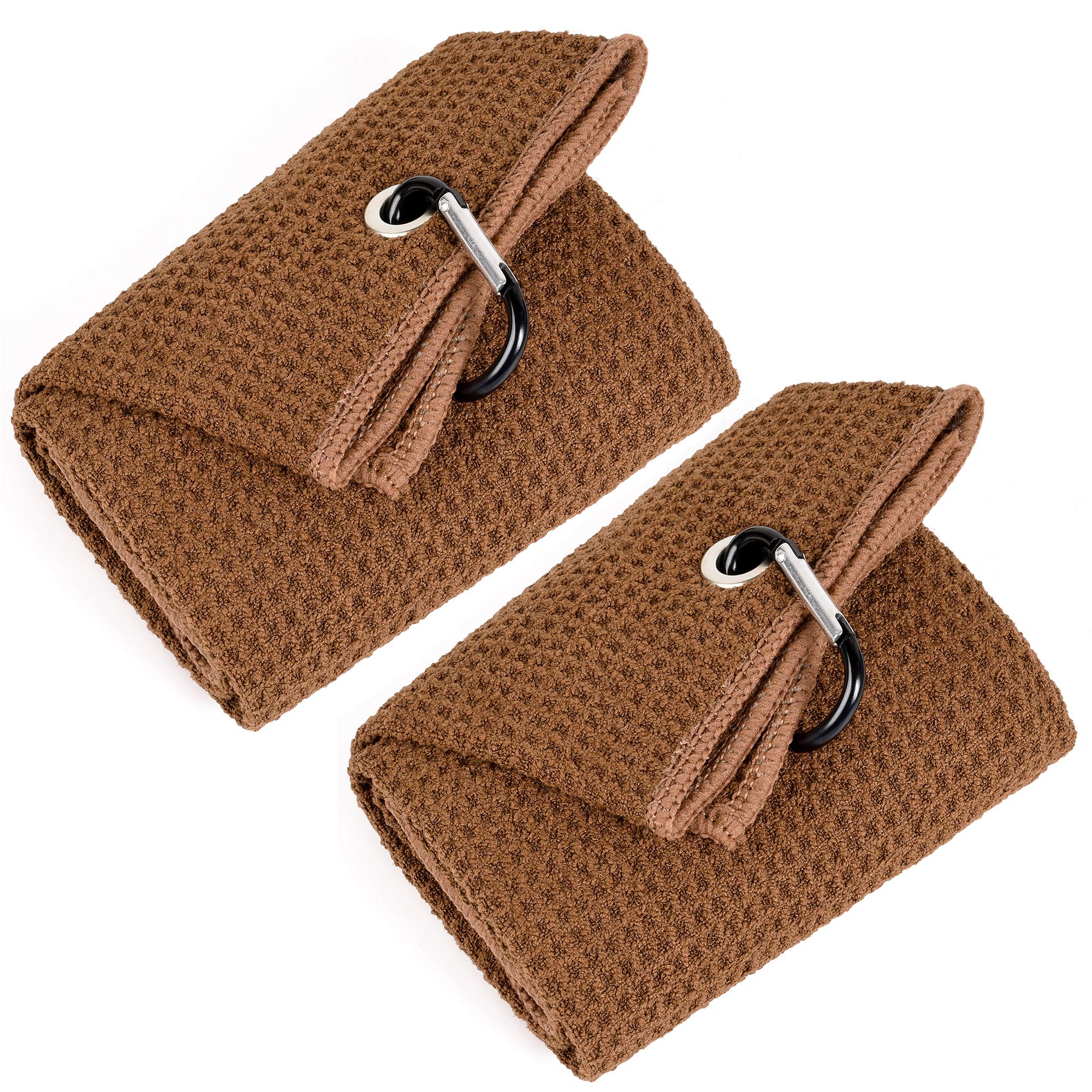Mile High Life Golf Towel | Tri-fold Waffle Towels | Premium Microfiber Fabric | wiith Heavy Duty Carabiner Clip