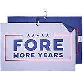 Shanker Golf - Funny Golf Towel - Fore More Years Microfiber Printed Golf Accessory - Perfect Golf Gift for Men - Two-Sided Reversible Towel