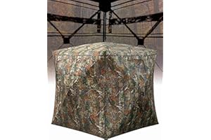 2-3 Person Pop Up Hunting Blind – 58"x58"x66"H, 270° See-Through Windows, Silent Magnetic Door, Lightweight