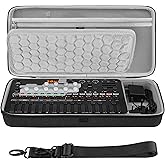 GEEKRIA Audio Interface Carrying Case, Compatible with SONICWARE Liven Ambient Ø / 8bit Warps/MEGA SYNTHESIS/Texture Lab/XFM/Lofi-12, EVA Hard Shell Portable Travel Bag (Dark Gray)