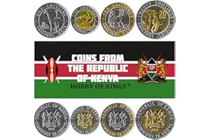 HOBBY OF KINGS Set of 4 Coins from Kenya: 1, 5, 10, 20 SHILLINGS. 2018. African Animals