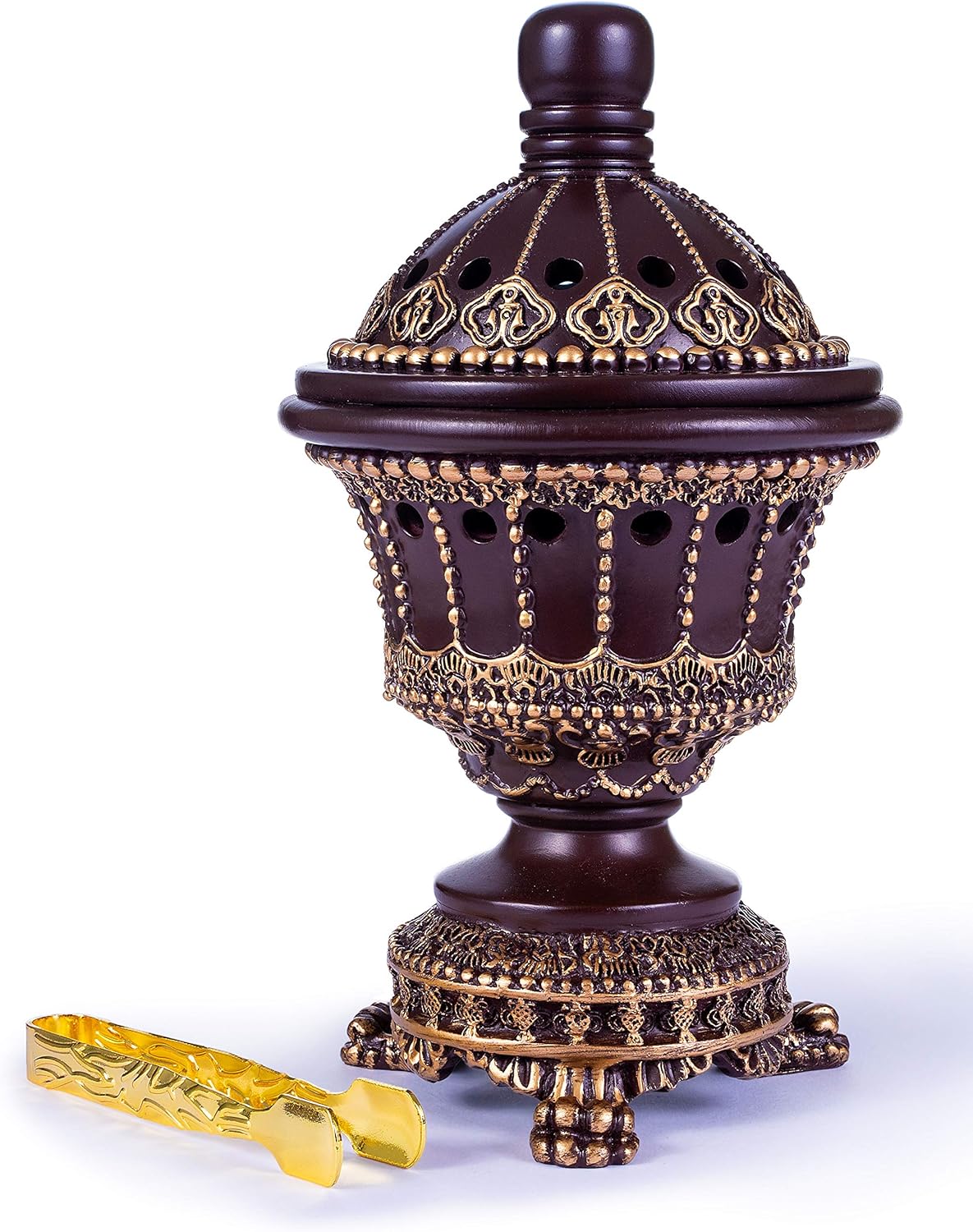 AM Charcoal Incense Burner Bakhoor Burner, Frankincense Resin Burner
