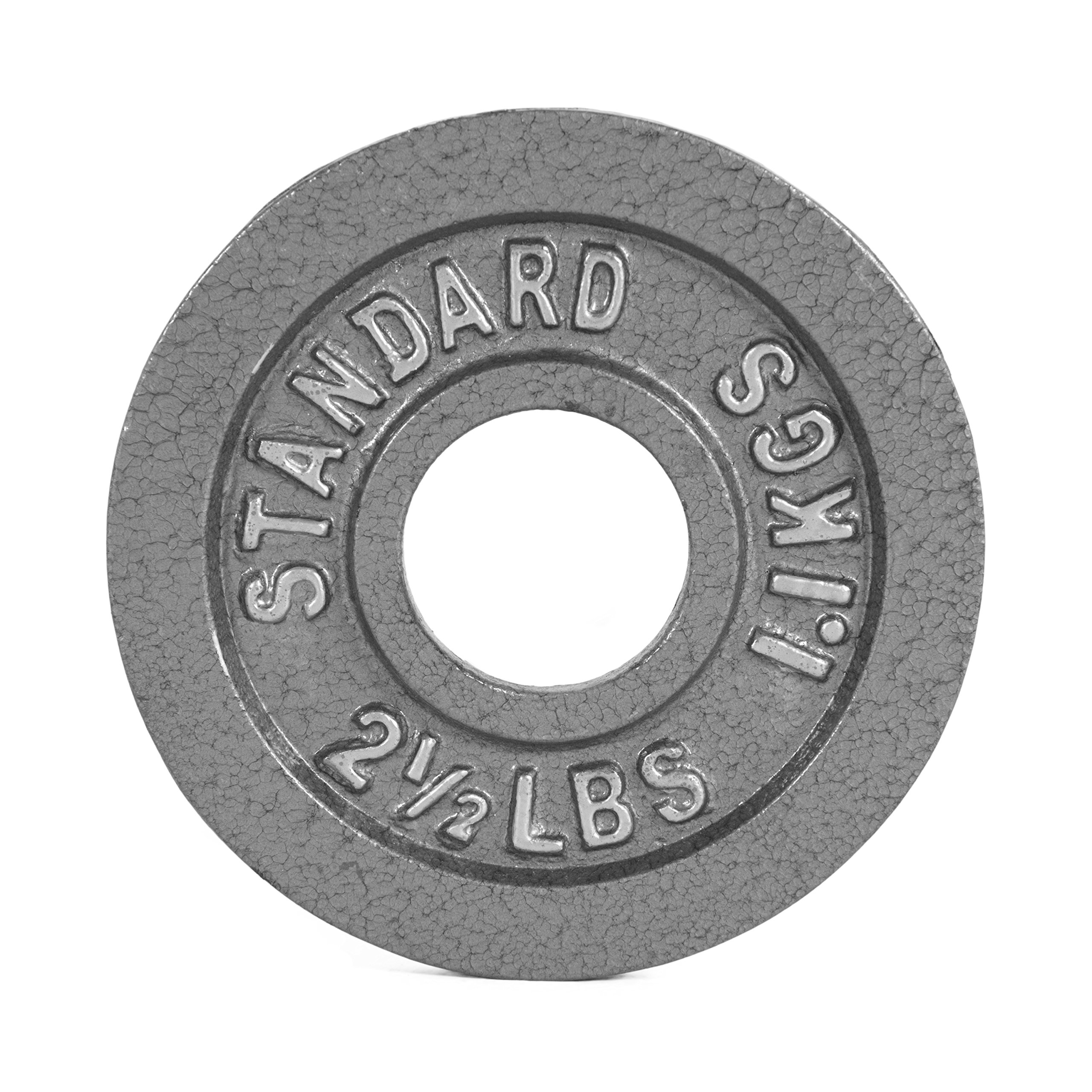 CAP Barbell Olympic 2-Inch Weight Plate, Gray, Single