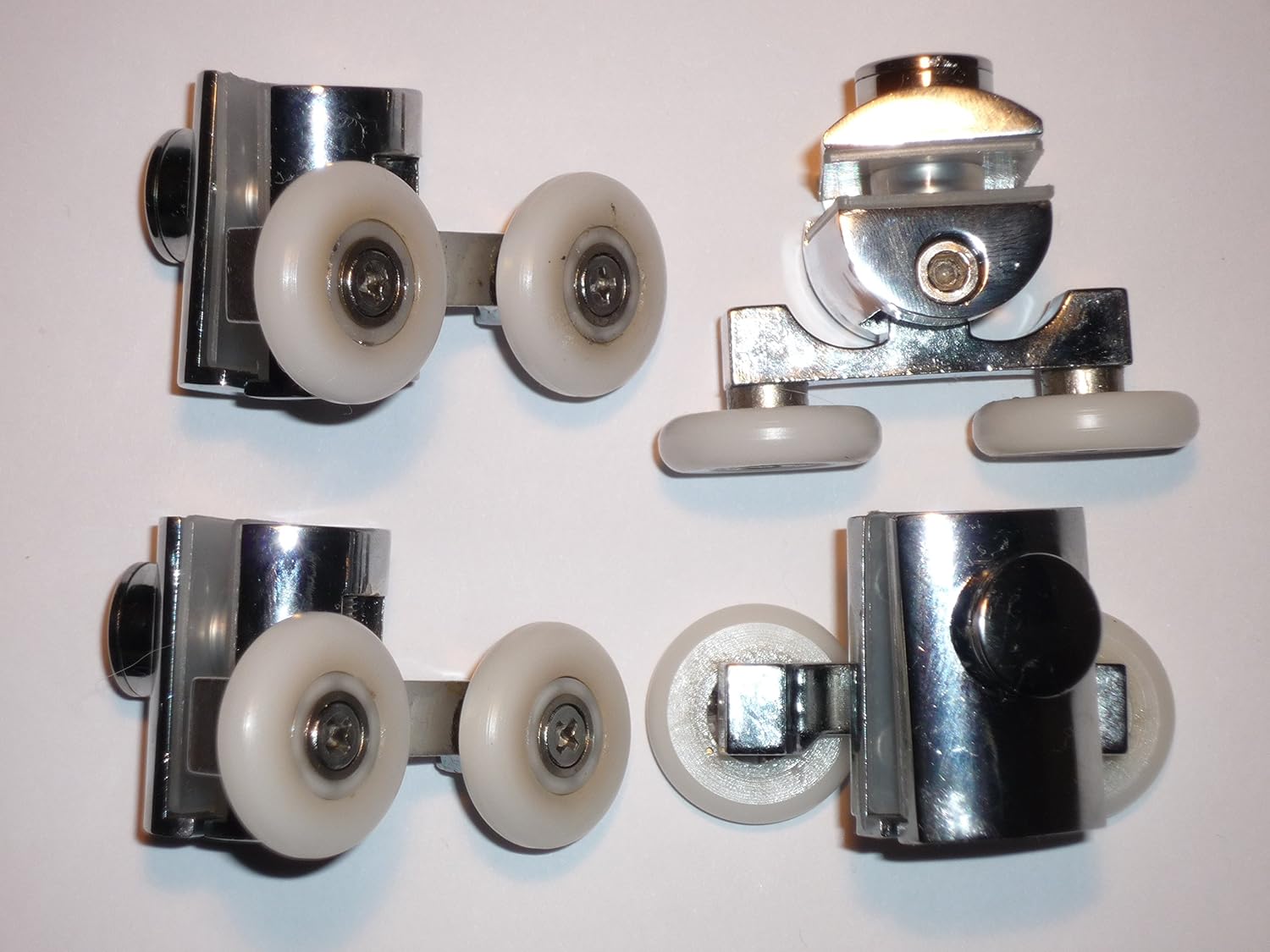 Set of 4 new adjustable Shower door rollers AM454 Amazon.co.uk DIY