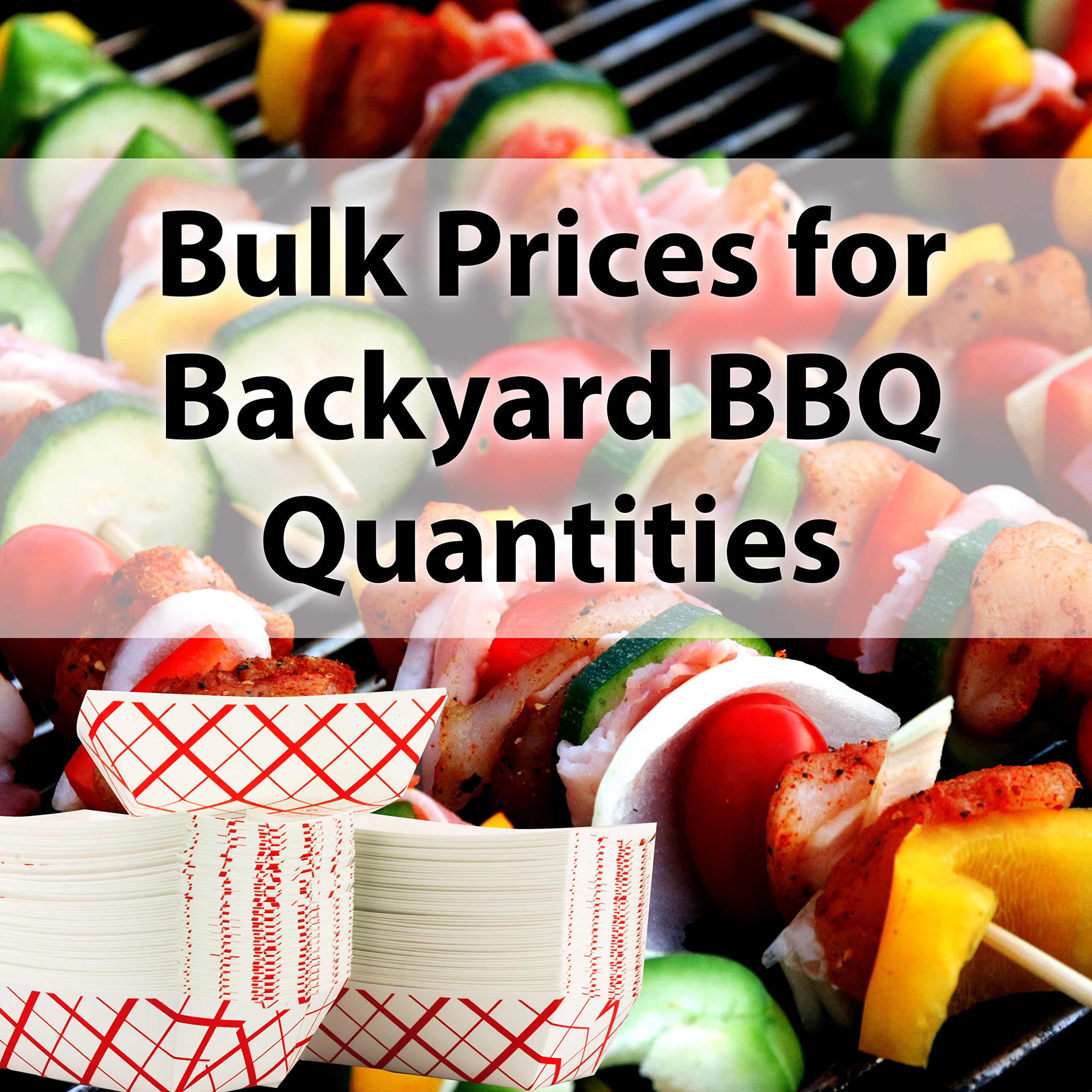 Heavy Duty, Grease Resistant 3 Lb Paper Food Trays 100 Pack. Durable, Coated Paperboard Basket Ideal for Festival, Carnival and Concession Stand Treats Like Hot Dogs, Ice Cream, Popcorn and Nachos.