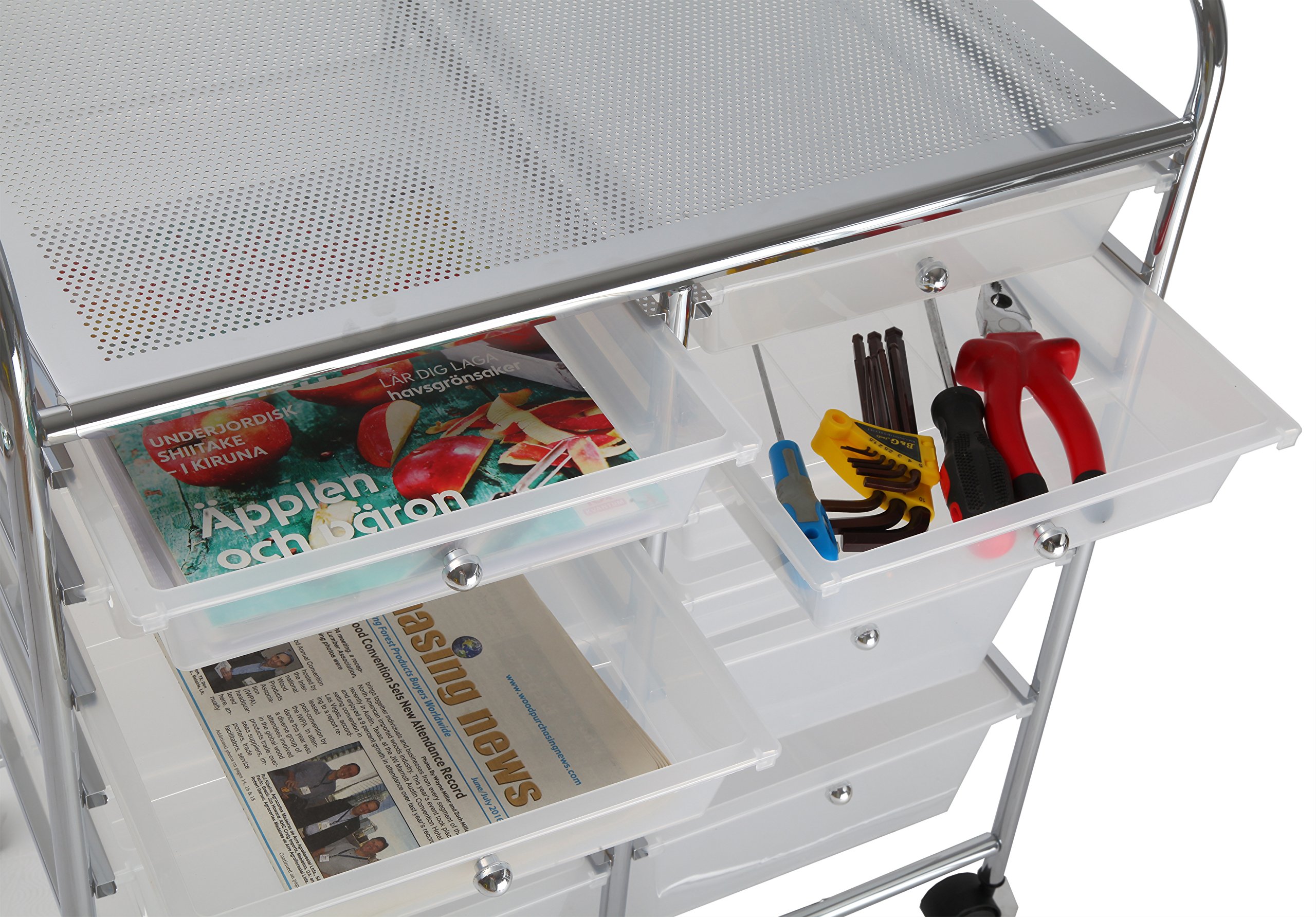 Galleon Finnhomy 12 Drawer Rolling Cart Organizer,Storage Cart With