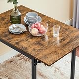 VASAGLE Folding Dining Table Drop Leaf Extendable 78x120 cm Rustic Brown view 7