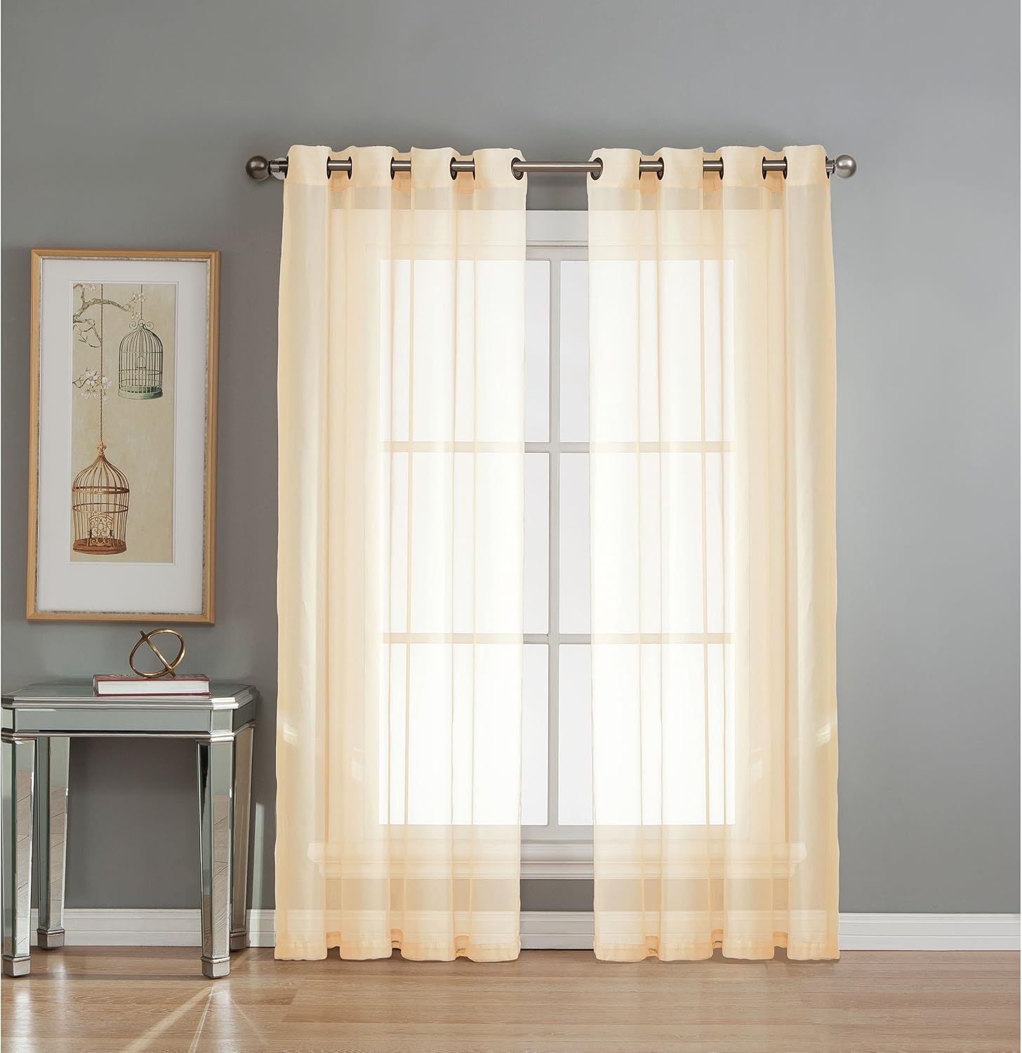 Amazon Com Window Elements Diamond Sheer Voile Extra Wide 56 X 90